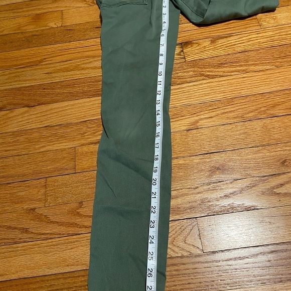 CABI WOMEN RIBBED SKINNY PANTS MOSS BROWN GREEN SIZE 2 - Picture 8 of 8